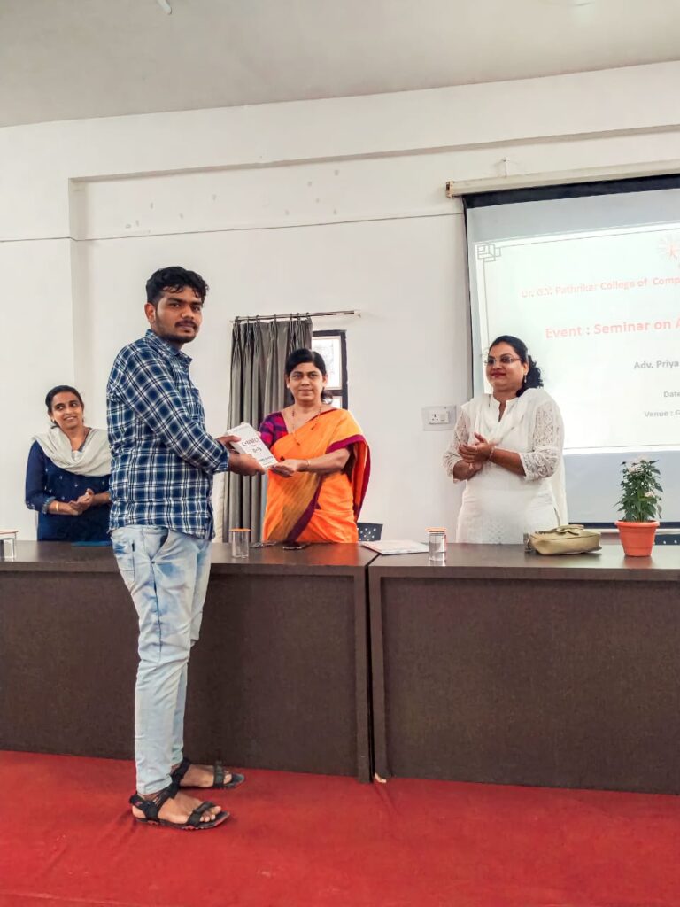 Conducted lecture on anti-ragging at MGM University