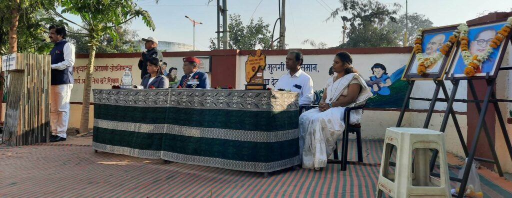 Republic day celebration in Chhatrapati Shahu Maharaj College