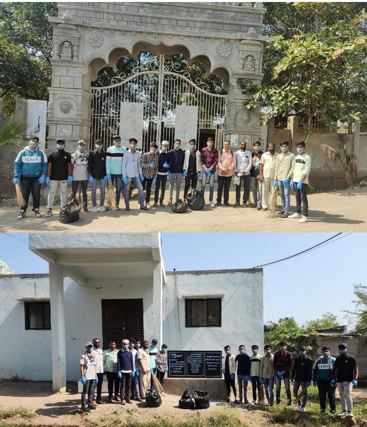 Cleanliness campaign at Kamkheda by National Service Scheme of Millia College