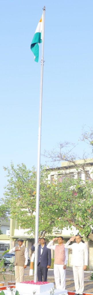 Flag Hoisting by VC Dr Milind Barhate at Amravati University