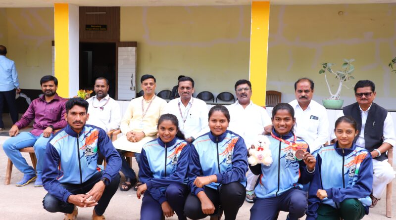 In the Inter University Sports Festival Golden performance of Sau. K. S. K. College athletes
