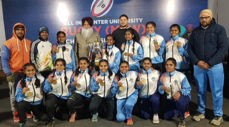 Shivaji University Girls' Rugby Teams both won gold and silver medals in All India Inter University National Tournament