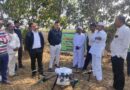 Demonstration of drone spraying of sugarcane crop by Mahatma Phule Agricultural University