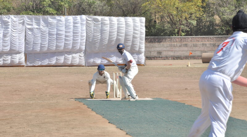 A strong match between three teams in the Western Divisional Inter University Cricket Tournament held at North Maharashtra University