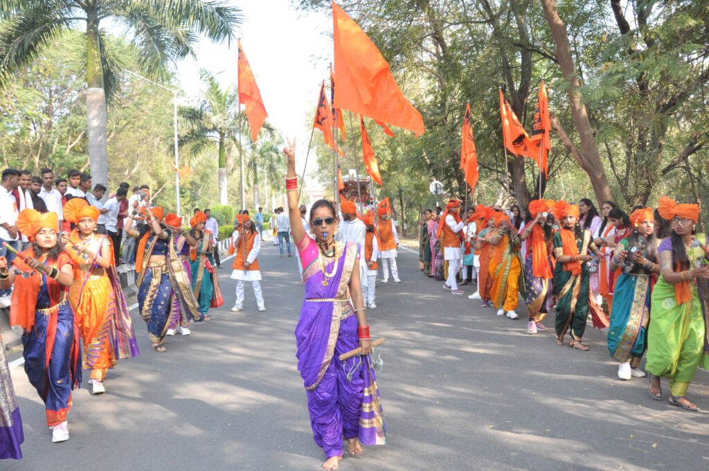 celebrated Shiv Jayanti at kavyitri Bahinabai Choudhary North Maharashtra University