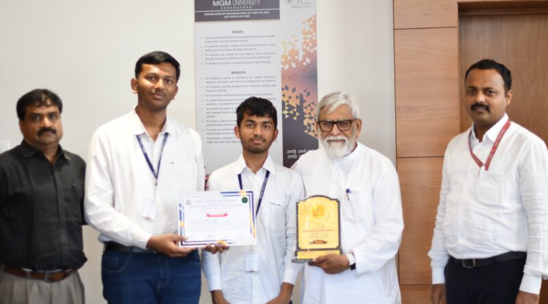 MGM University bagged the first prize in the Divisional Mathematical Competition