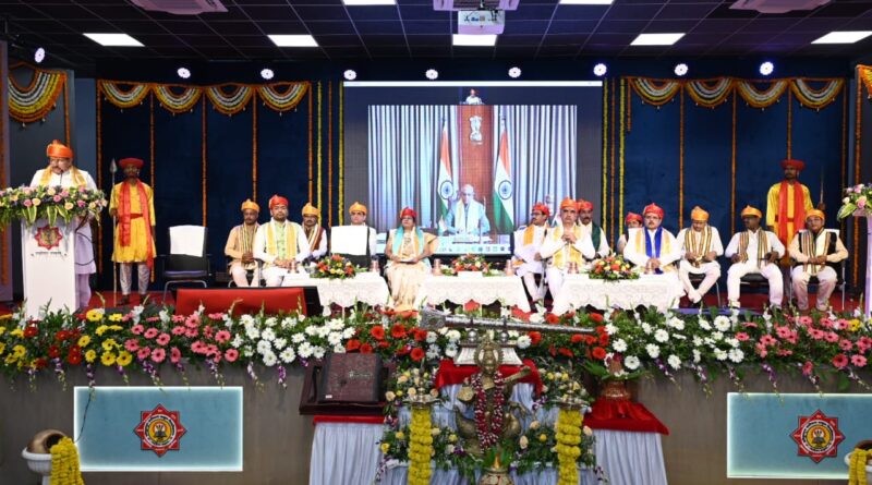 The twelfth convocation ceremony of Kavikulguru Kalidas Sanskrit University concluded with great enthusiasm