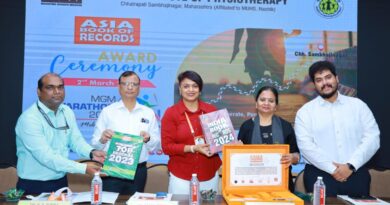 MGM Physiotherapy College Entry in Asia Book of Records