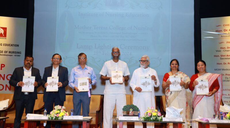 Students of Mahatma Gandhi Mission College of Nursing took oath of patient care