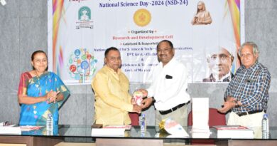 Senior Scientist Dr. Venkatesh Gambhir delivered a lecture on the occasion of National Science Day at Solapur University