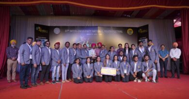 In the 37th National Youth Festival, Shivaji University team won 2 gold medals and 3 silver medals