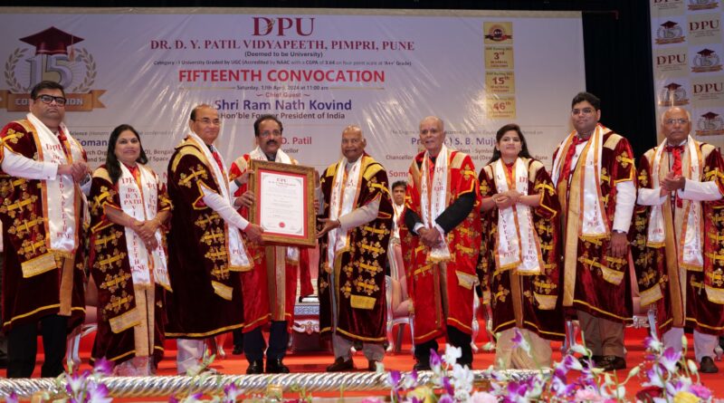 The 15th graduation ceremony of Dr DY Patil University concluded with enthusiasm