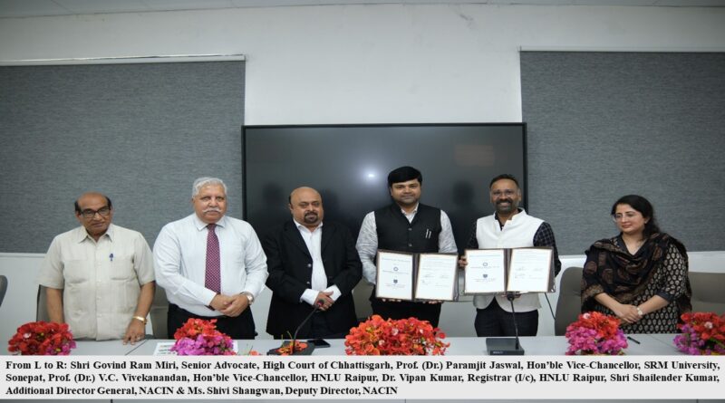 MoU between Hidayatullah National Law University and National Academy of Indirect Taxes and Customs