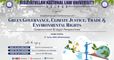 International conference organized on the occasion of World Environment Day at Hidayatullah National Law University