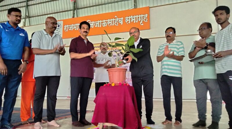 A special yoga practice camp was held in Shivaji University on the occasion of International Yoga Day