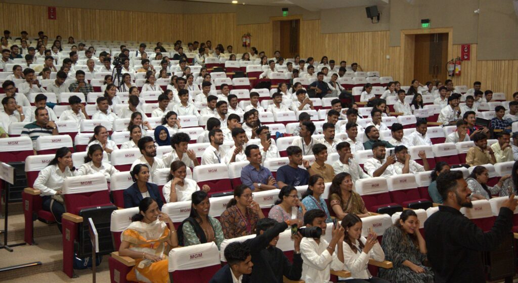 Actors of the movie 'Bai Ga' interacted with the students at MGM University