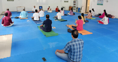 Intimate Yoga Sadhana completed on the occasion of Guru Poornima in North Maharashtra University