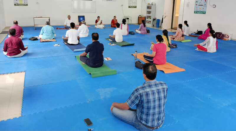 Intimate Yoga Sadhana completed on the occasion of Guru Poornima in North Maharashtra University