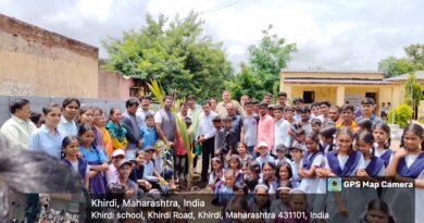 Plantation of 900 trees at Khirdi by Devagiri College National Service Scheme Department