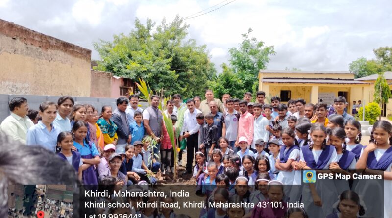 Plantation of 900 trees at Khirdi by Devagiri College National Service Scheme Department