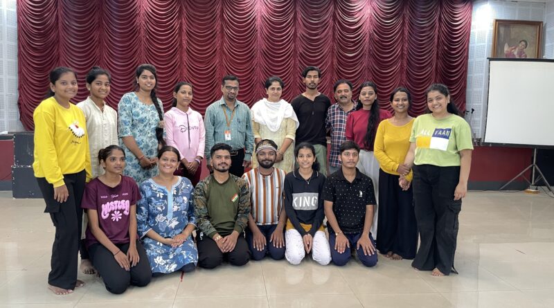 A contemporary dance workshop in the Department of Music and Drama, Shivaji University, concluded with enthusiasm