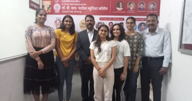 Dr DY Patil Junior College team won the Municipal Badminton Tournament