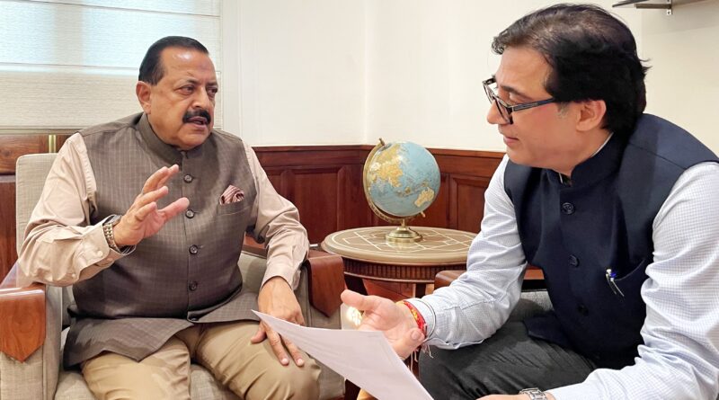 Chancellor of Sri Vishwakarma Kaushal University Dr. Raj Nehru met Union Minister Dr. Jitendra Singh