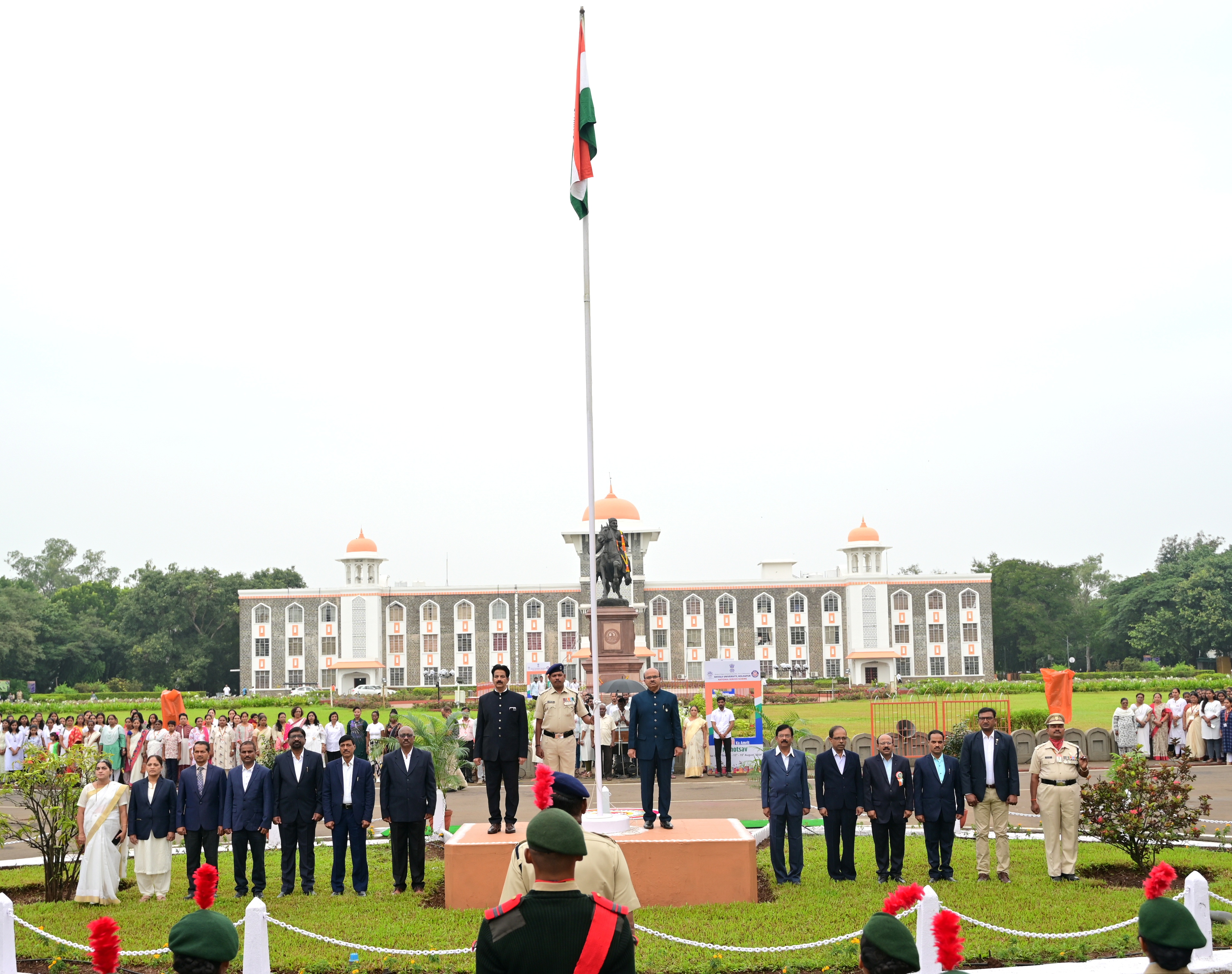 Independence Day is celebrated with great enthusiasm in Shivaji University