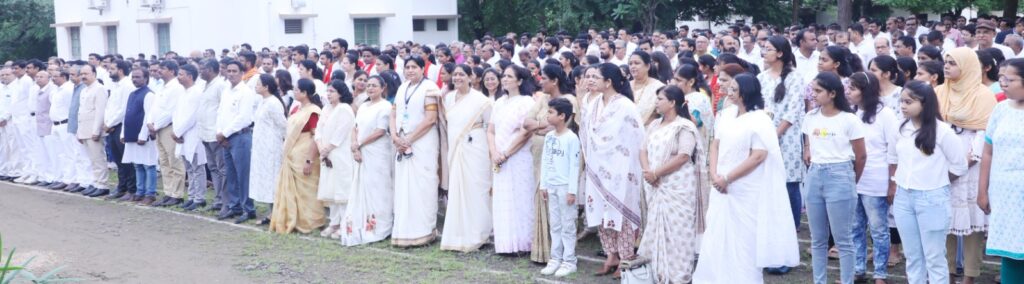 Indian Independence Day celebrated with enthusiasm in Amravati University