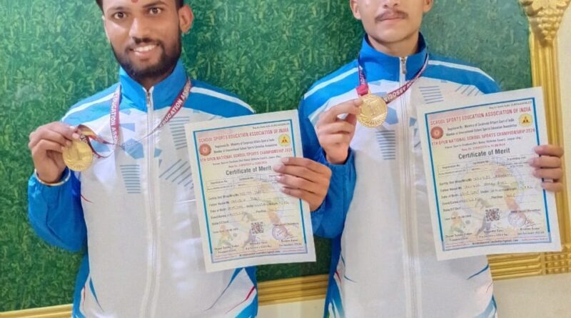 Kavikulguru Kalidas Sanskrit University won the gold medal in the national wrestling tournament