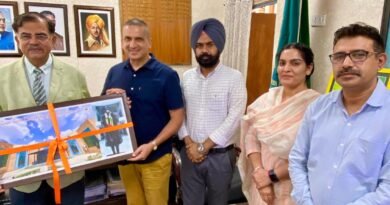 Vice Chancellor Prof Dr Rajiv Sood launched a historical photograph depicting the architecture of Baba Farid Health University