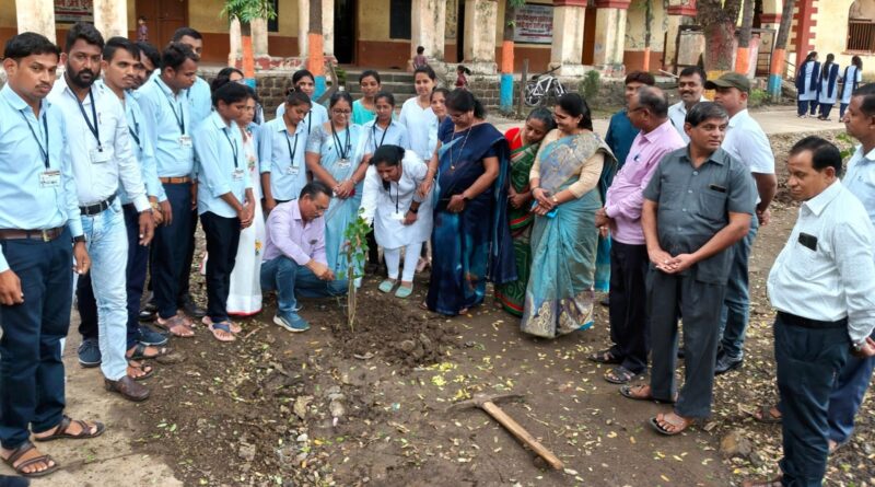 Adivasi song singing and tree planting program was completed on the occasion of World Adivasi Day in North Maharashtra University