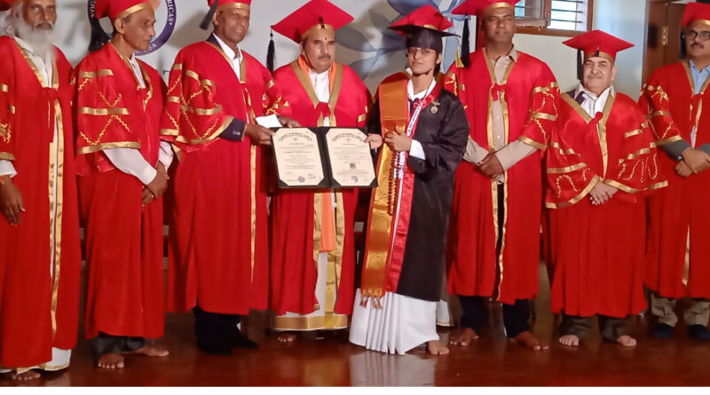 BK Vaishnavi Khairnar awarded Ph D in Compound Science