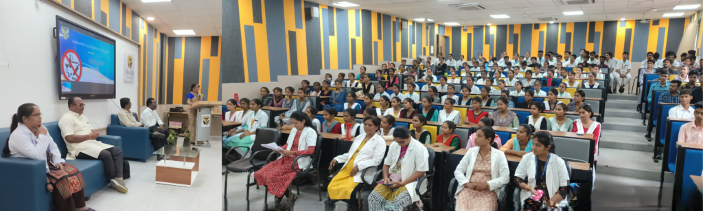 delivered a lecture on De-addiction in Shalinitai Meghe College of Nursing