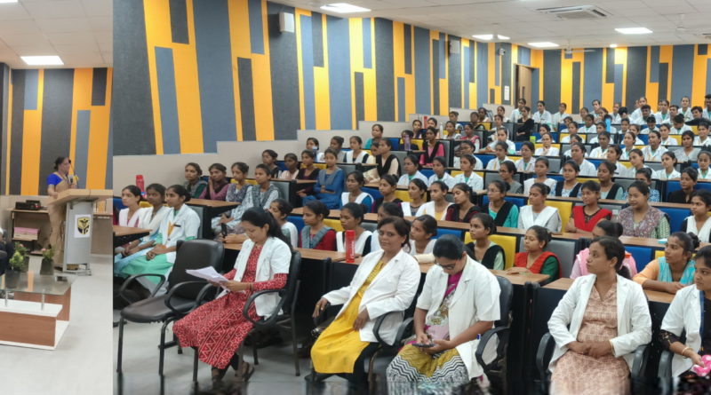 delivered a lecture on De-addiction in Shalinitai Meghe College of Nursing