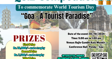 Goa Multi Faculty College Organized Quiz Competition on "Goa a Tourist Paradise"