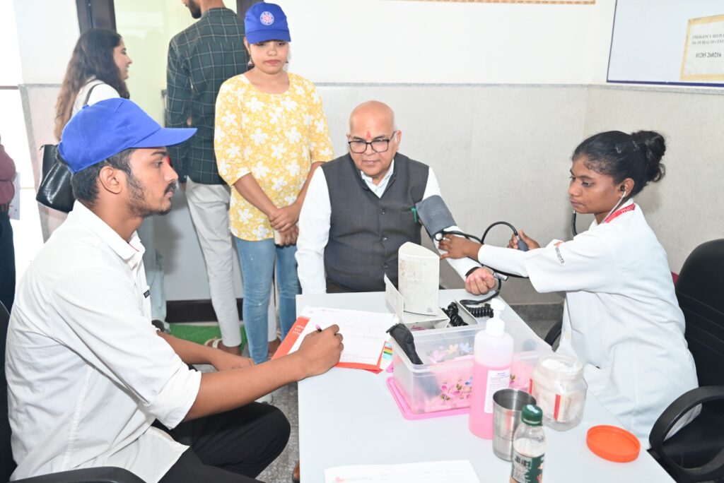 Health checkup camp concluded at Central University of Haryana