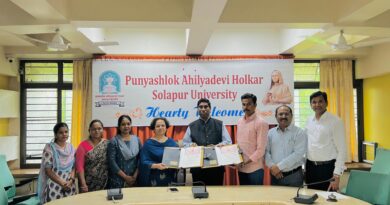 MoU of Solapur University with two institutes for research and training in Biological Sciences