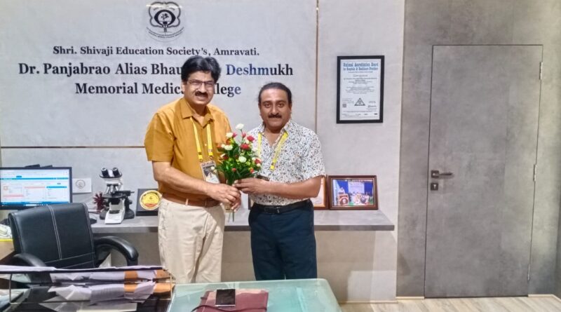 Prof. Dr. Vasant Lunge of Dr. Panjabrao Deshmukh Medical College has been selected as the 'National Joint Secretary of IMA'