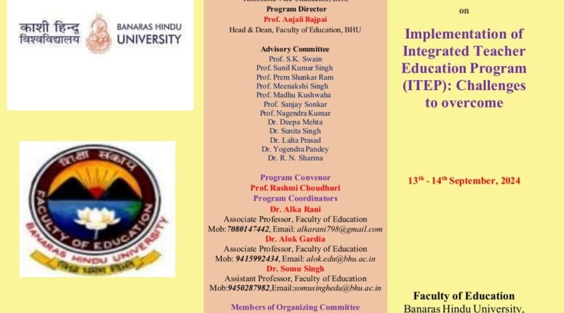 Two day national meeting cum workshop organized in Faculty of Education, Banaras Hindu University