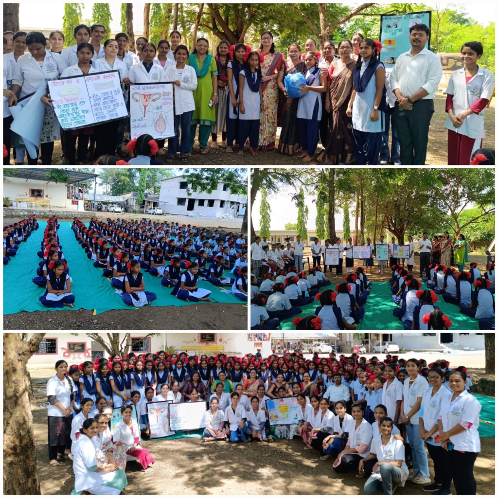 Sir J.J. group nursing college conducted Menstrual hygiene street drama 