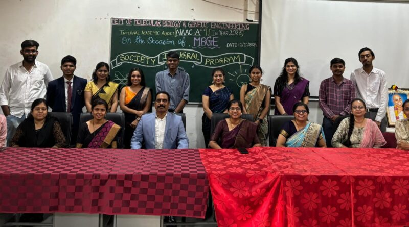 Inauguration of Society at Graduate Department of Molecular Biology and Genetic Engineering (MBGE), Nagpur University