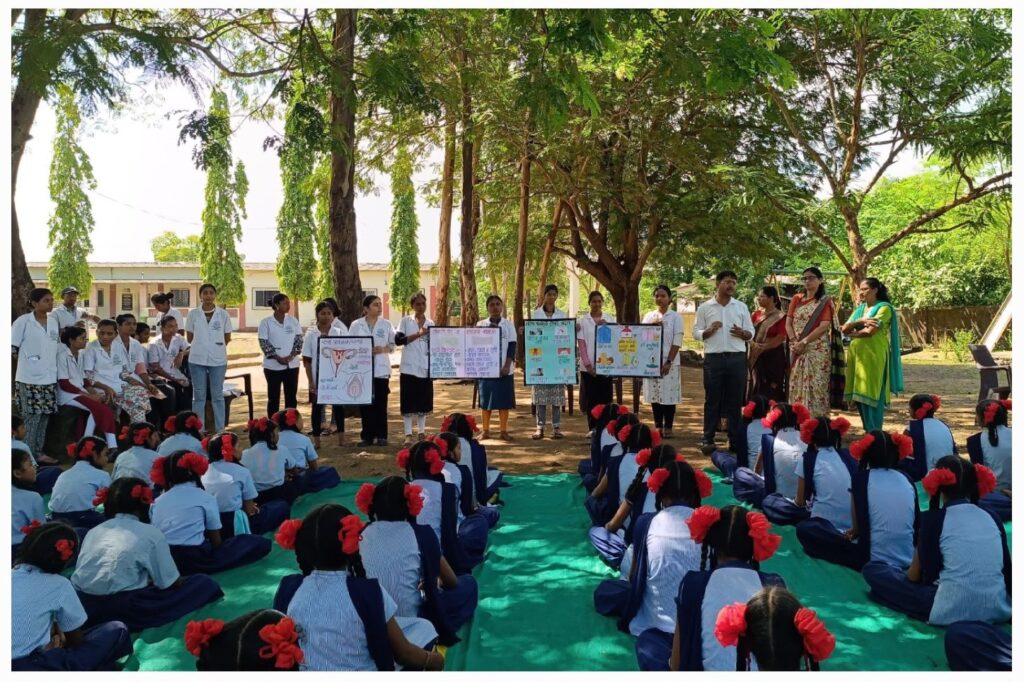 JJ College of Nursing conducted an awareness program about menstruation in Padgha