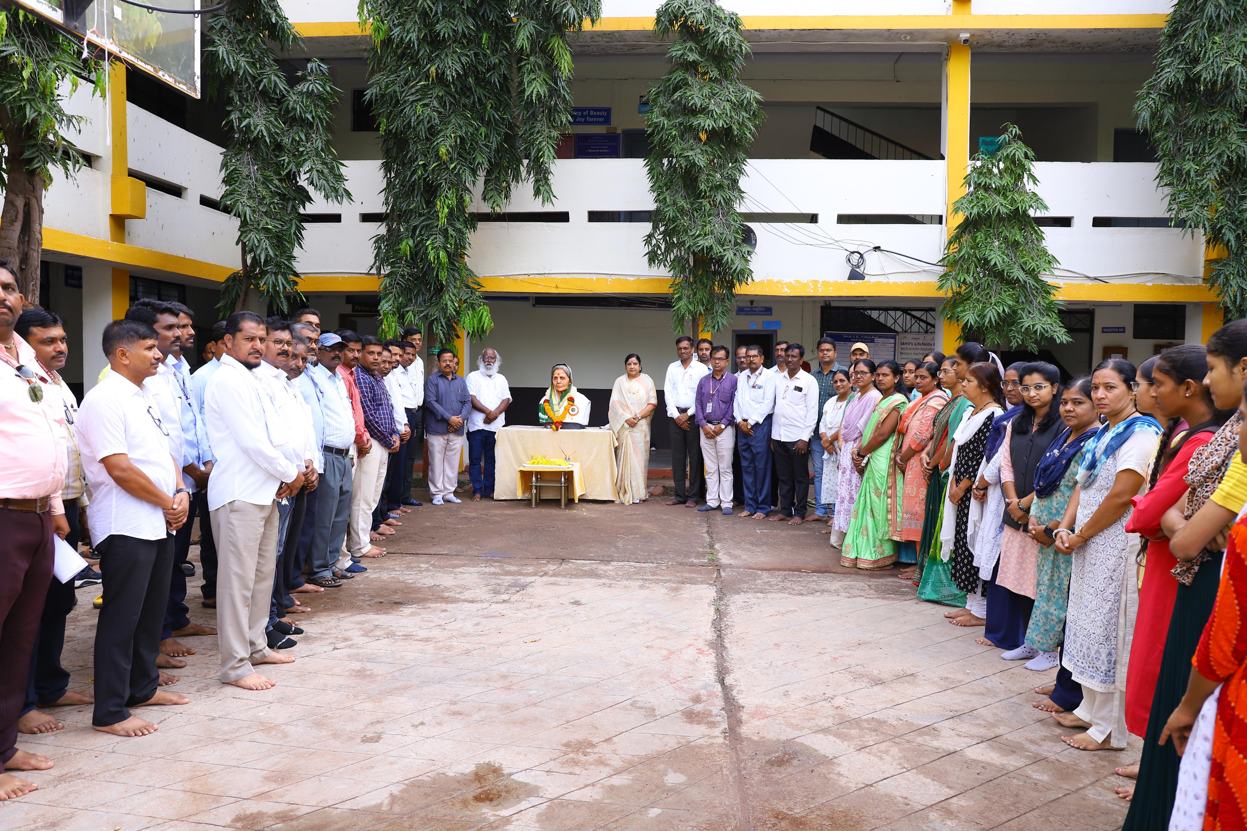 MP Kesharbai Kshirsagar Kaku punytithi was celebrated in K S K college