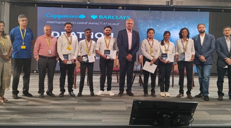 Raisoni College Students Win Three Prizes of Rs 2 Lakhs in Barclays-Capgemini Ideathon