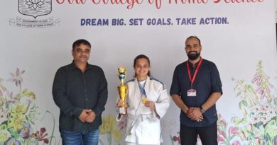 Taysha Cabral Won Gold Medal at Goa University Inter-Collegiate Judo Championship