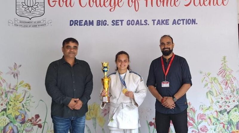 Taysha Cabral Won Gold Medal at Goa University Inter-Collegiate Judo Championship