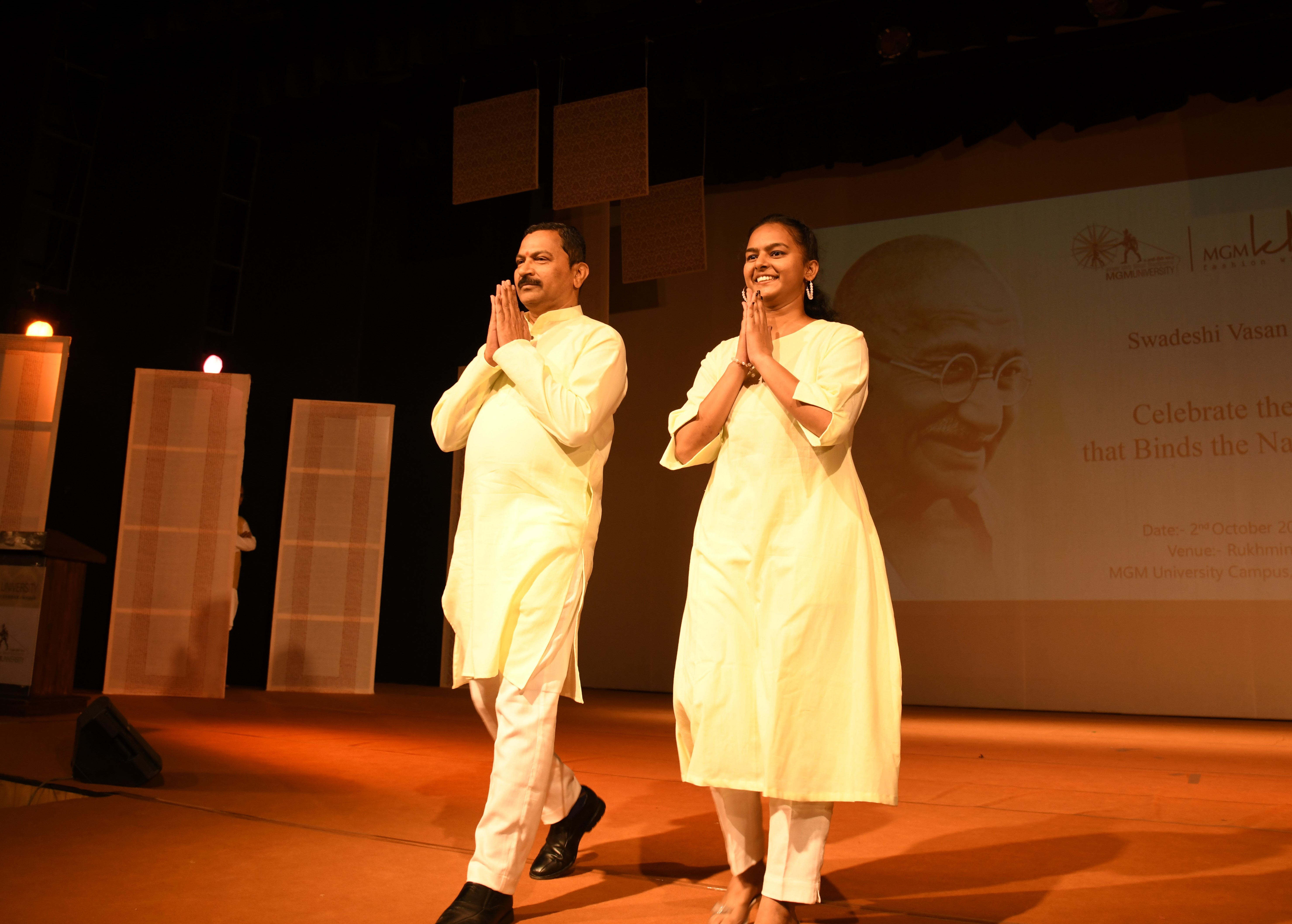 The Khadi Fashion Show at MGM University concluded in a spirited atmosphere