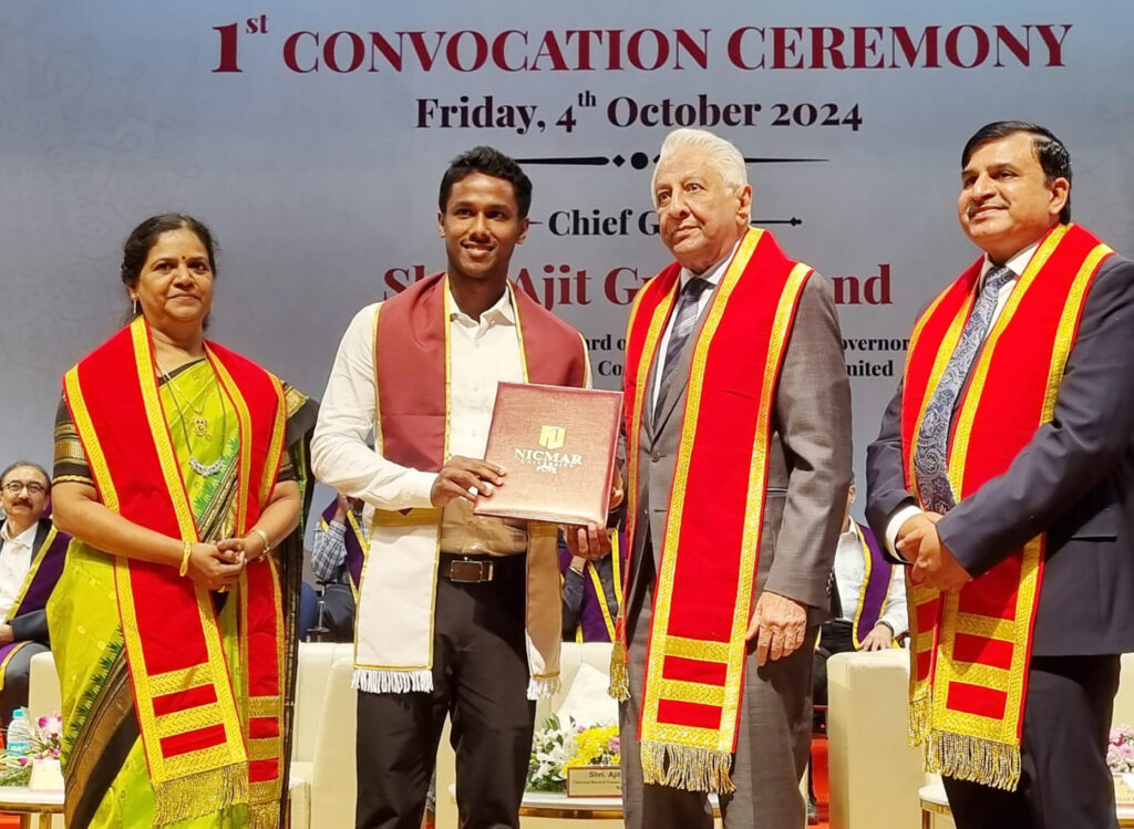 The first convocation ceremony of Nicmar University concluded with great enthusiasm