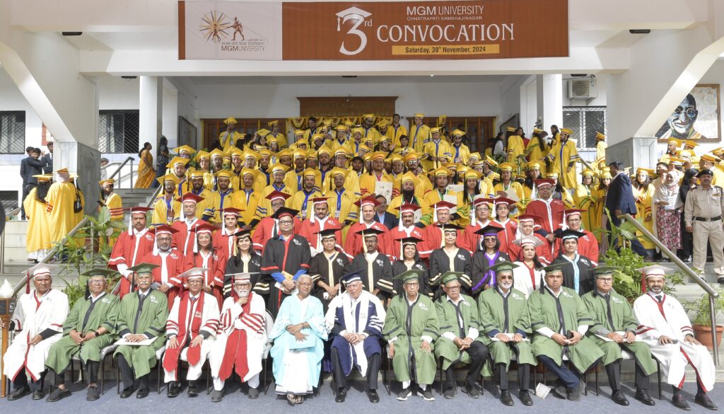 MGM University Chhatrapati Sambhajinagar  third convocation ceremony concluded in an enthusiastic atmosphere० 